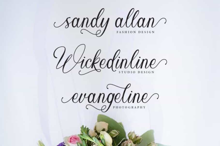 Resillia Calligraphy Script Typeface Image 3