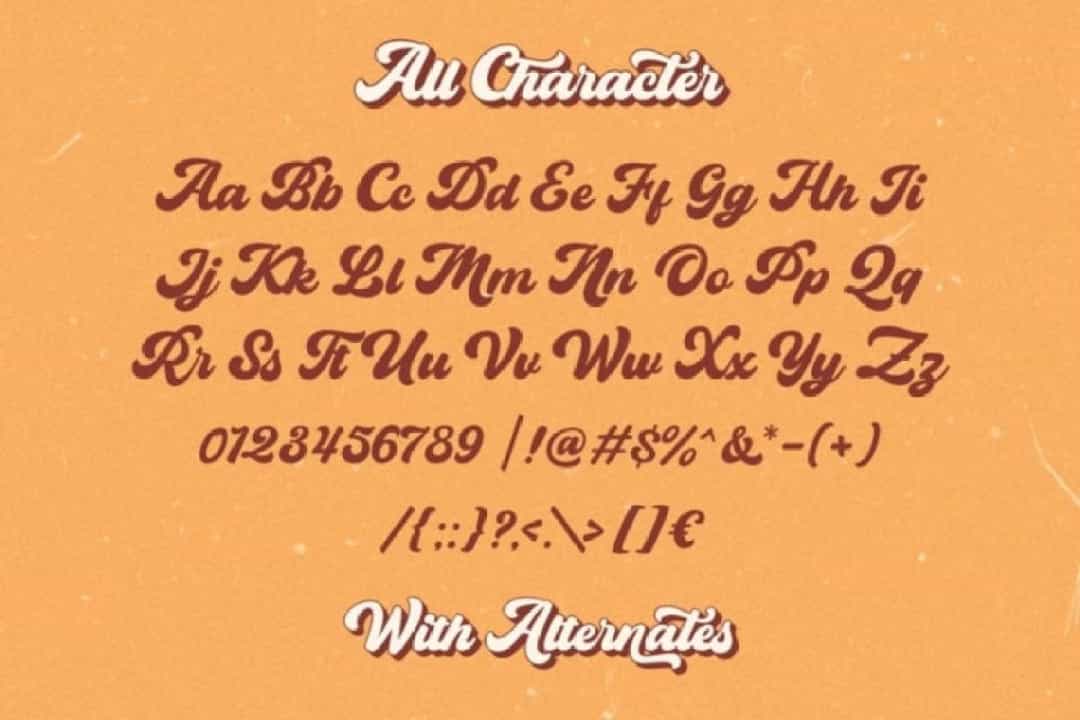 The Bayland Retro Script Font Image 3