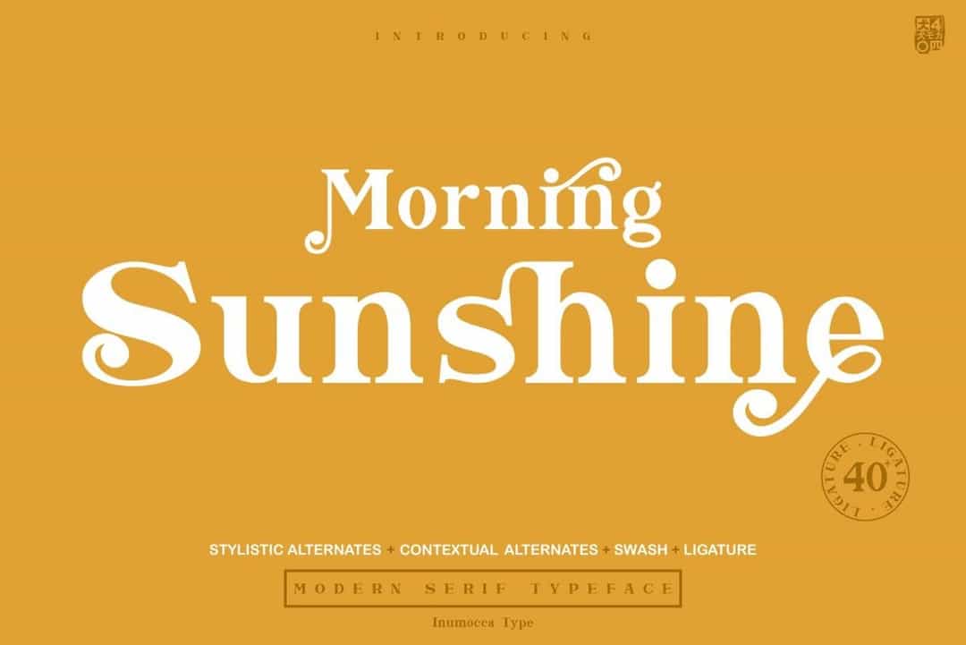 Morning Sunshine Modern Serif Typeface Image 1
