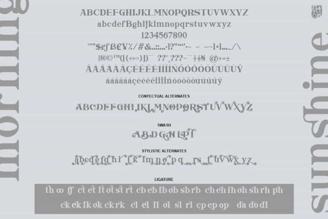 Morning Sunshine Modern Serif Typeface Image 3