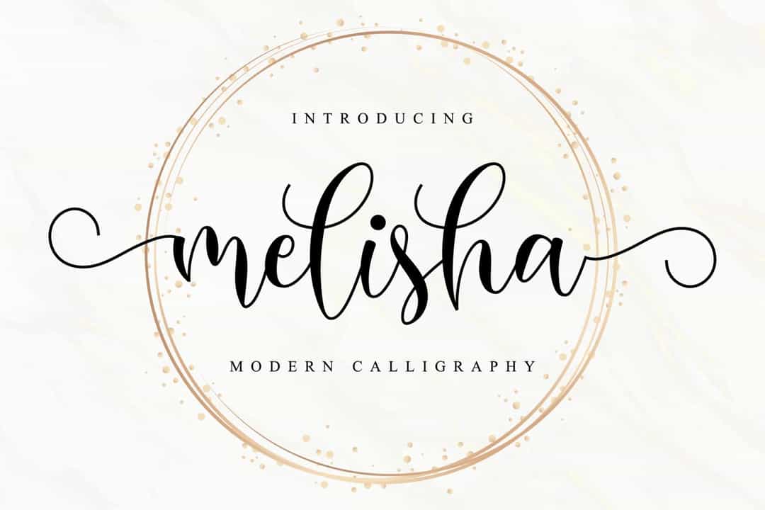 Melisha Modern Calligraphy Script Font Image 1
