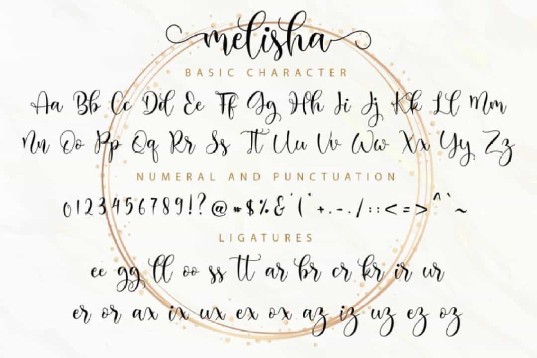 Melisha Modern Calligraphy Script Font Image 3