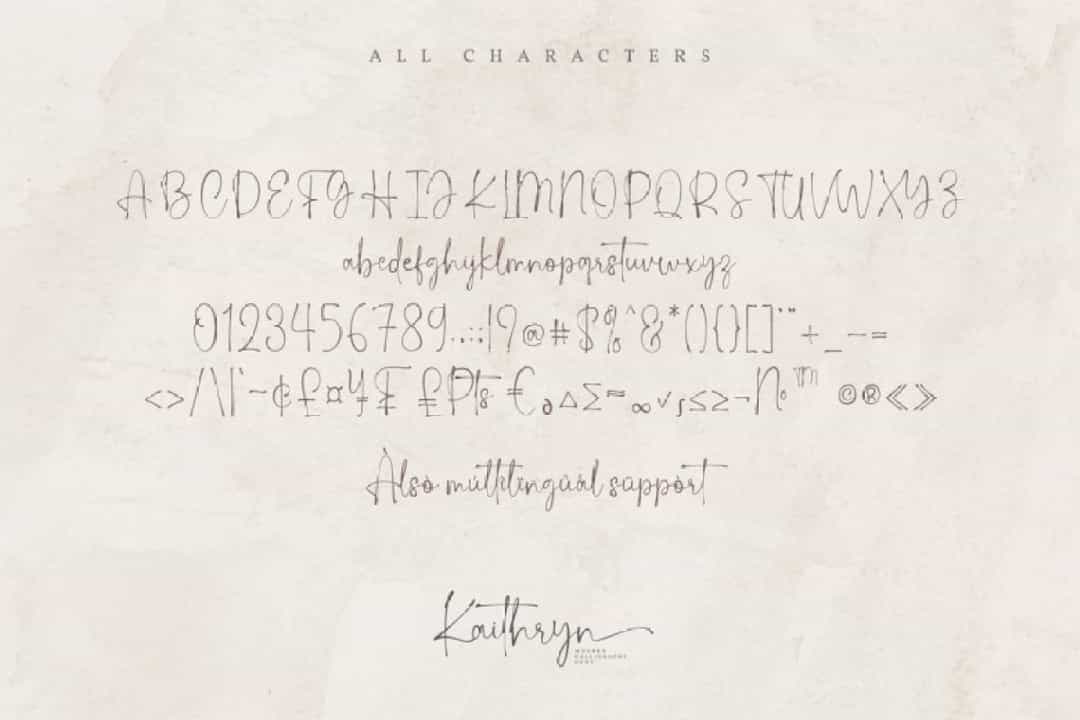 Kaithryn Handwritten Script Font Image 3