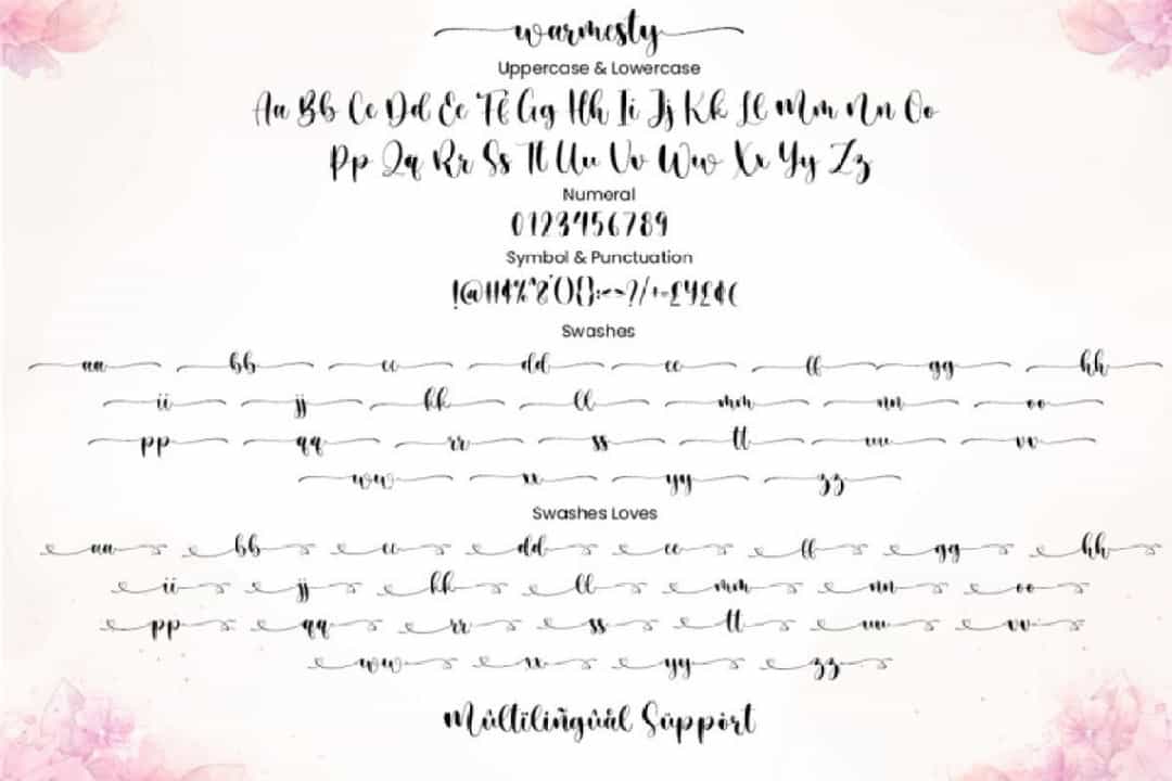 Warmesty Modern Calligraphy Font Image 3