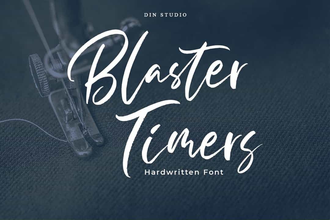 Blaster Timers Brush Script Font Image 1