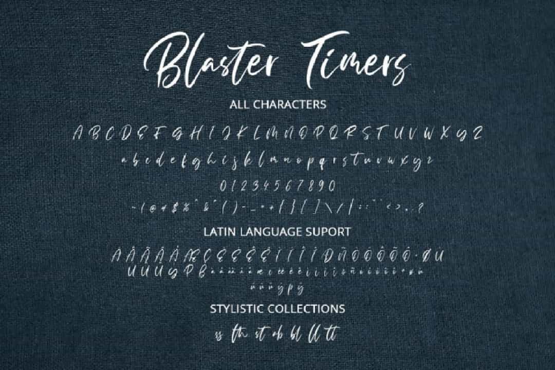 Blaster Timers Brush Script Font Image 3