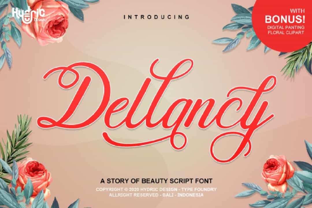 Dellancy Calligraphy Script Font Image 1