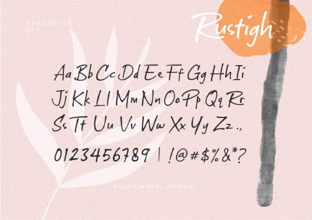 Rustigh Handwritten Script Typeface Image 3