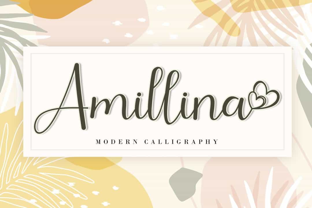 Amillina Calligraphy Script Font Image 1