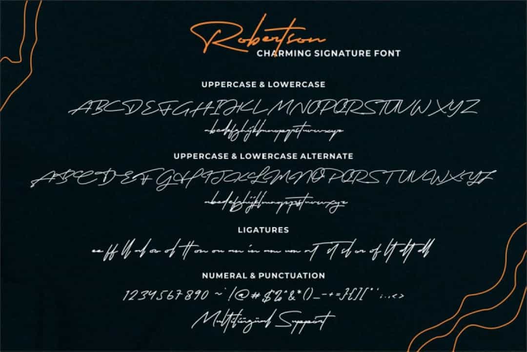 Robertson Signature Script Font Image 3