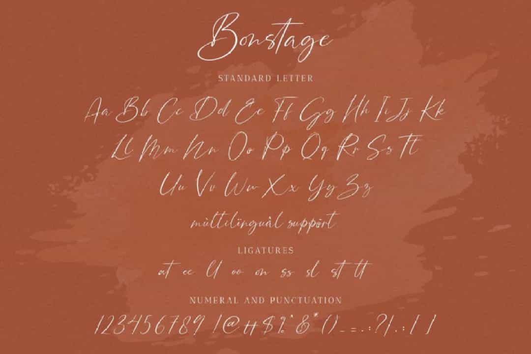 Bonstage Handwritten Script Font Image 3