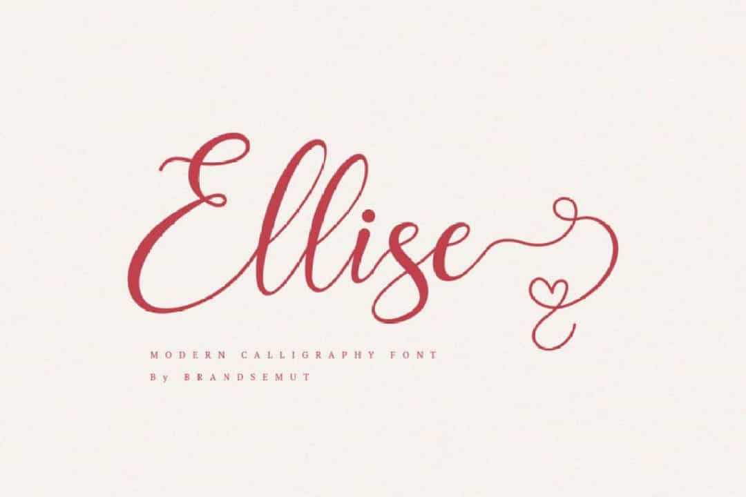 Ellise Calligraphy Script Font Image 1