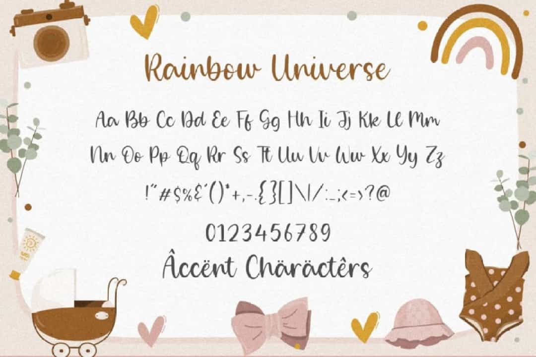 Rainbow Universe Handwritten Font Image 6