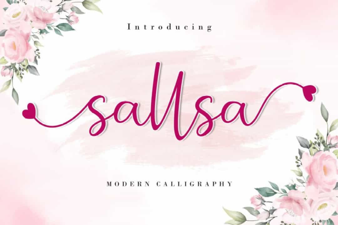 Sallsa Modern Calligraphy Script Font Image 4