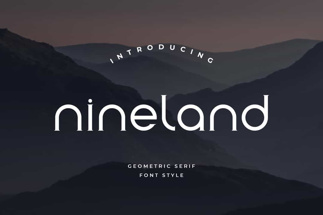 Nineland Geometric Serif Font Image 1