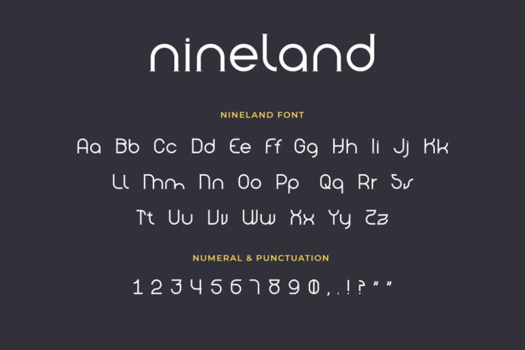 Nineland Geometric Serif Font Image 3