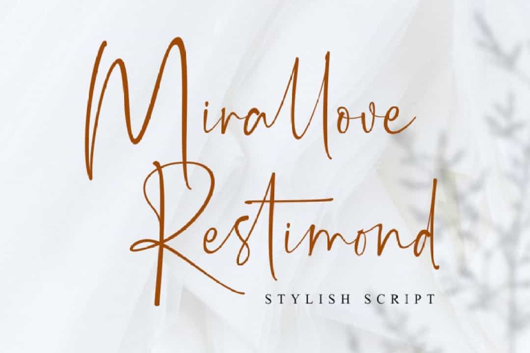 Mirallove Restimond Handwritten Script Font Image 1