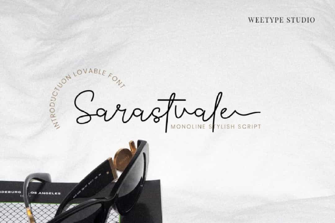 Sarastvale Monoline Signature Script Font Image 4