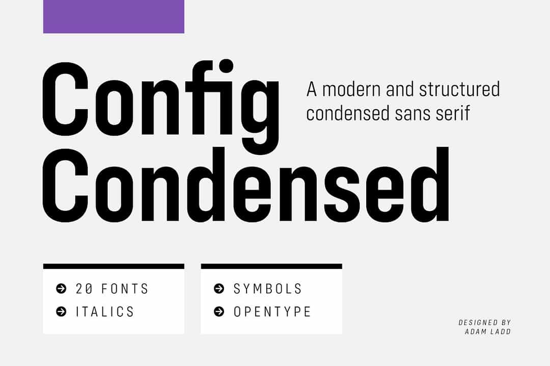 Config Condensed Sans Font Family Image 4
