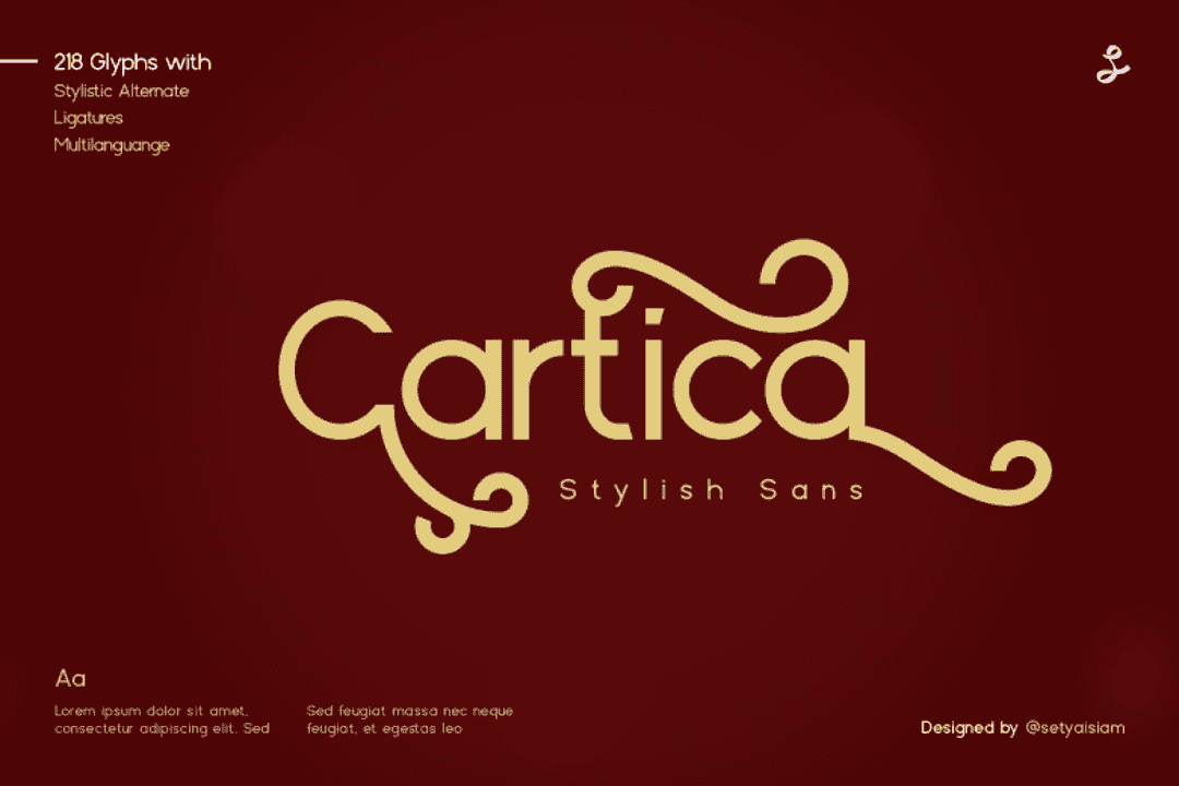 Cartica Stylish Sans Serif Font Image 1