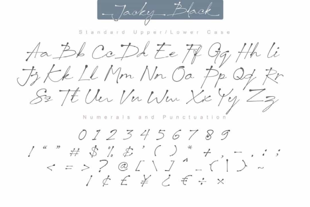 Jacky Black Font Image 3