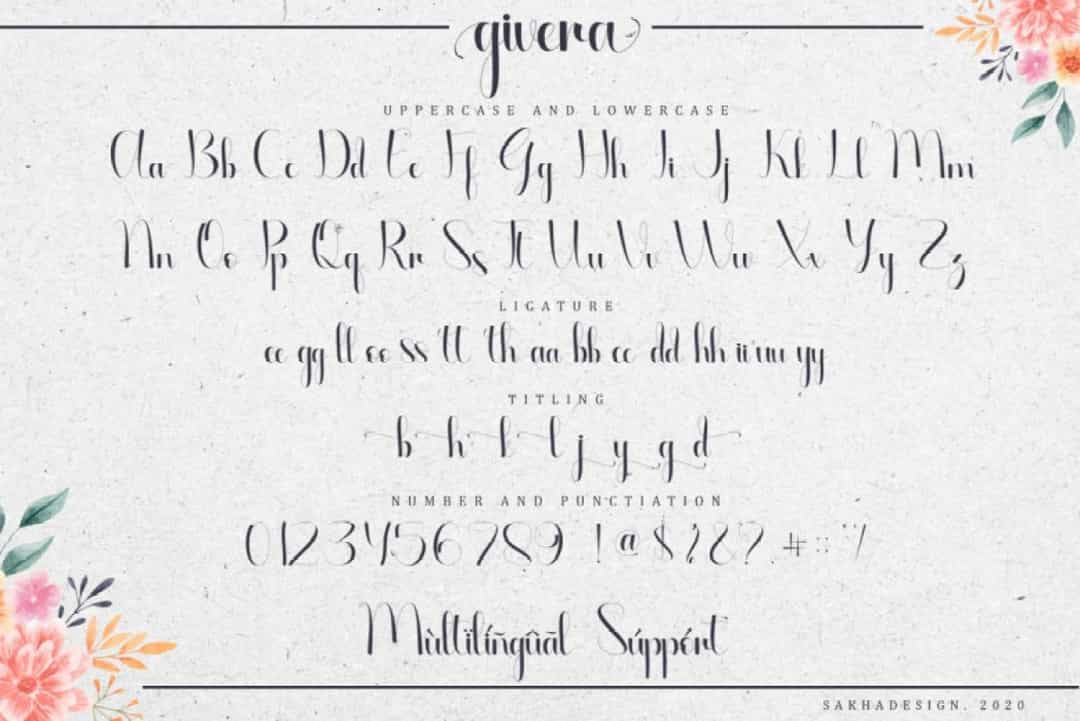 Ageitha Modern Calligraphy Font Image 3