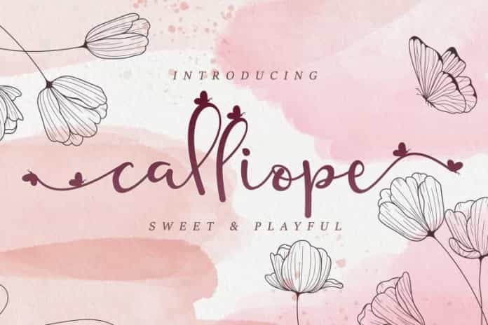 Calliope Modern Calligraphy Script Font Image 1