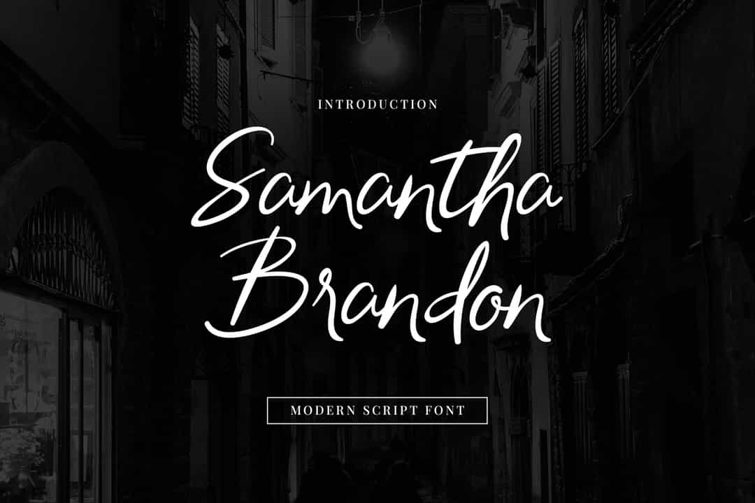 Samantha Brandon Handwritten Font Image 1