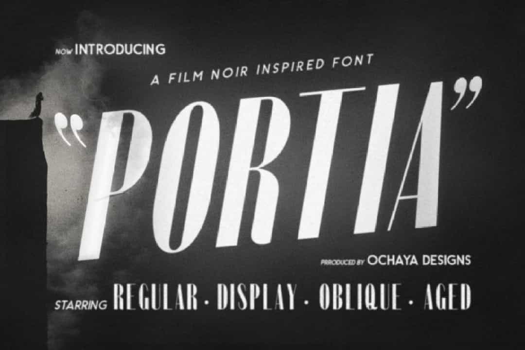 Portia Film Noir Inspired Font Image 1