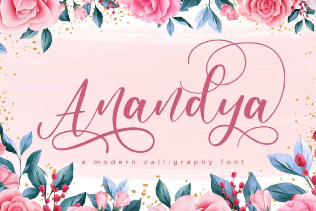 Anandya Calligraphy Script Font Image 1
