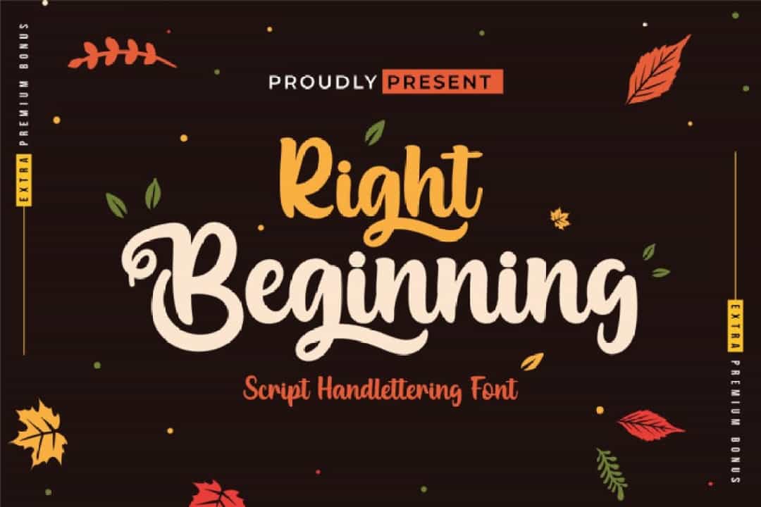 Right Beginning Font Image 1