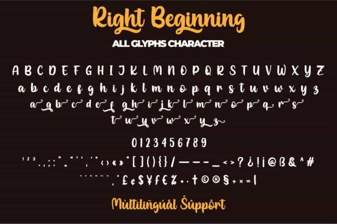 Right Beginning Font Image 3