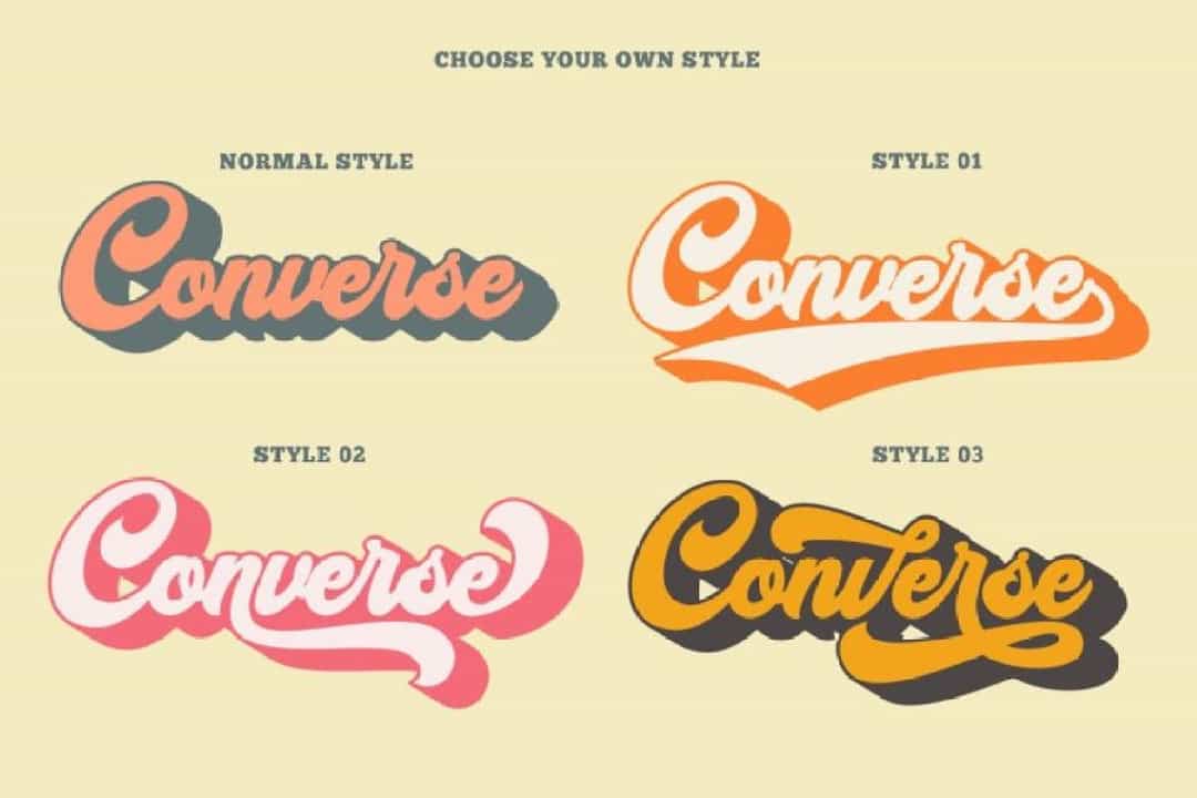 Rhapsody Retro Bold Script Typeface Image 2