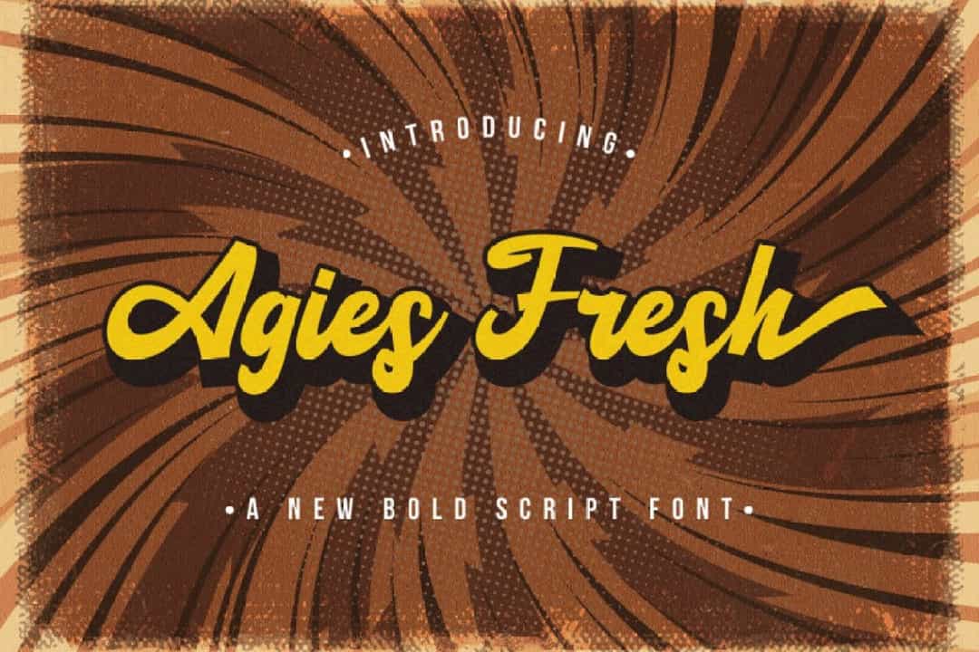 Agies Fresh Bold Script Font Image 1