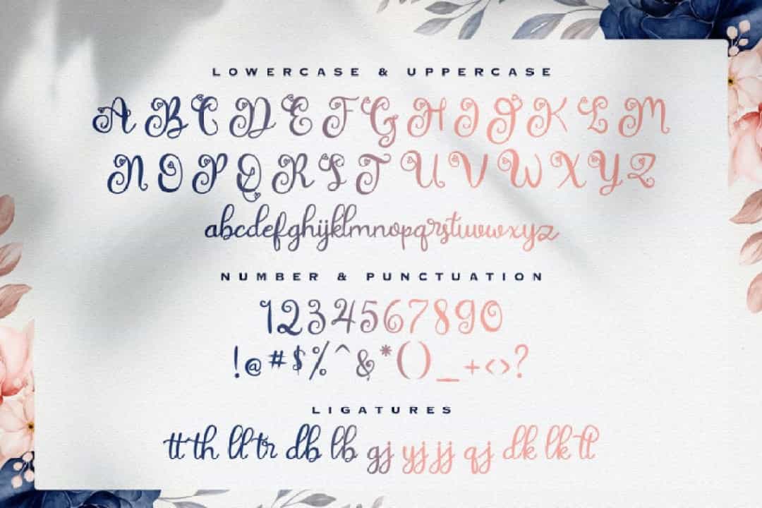 Rathury Decorative Script Font Image 3
