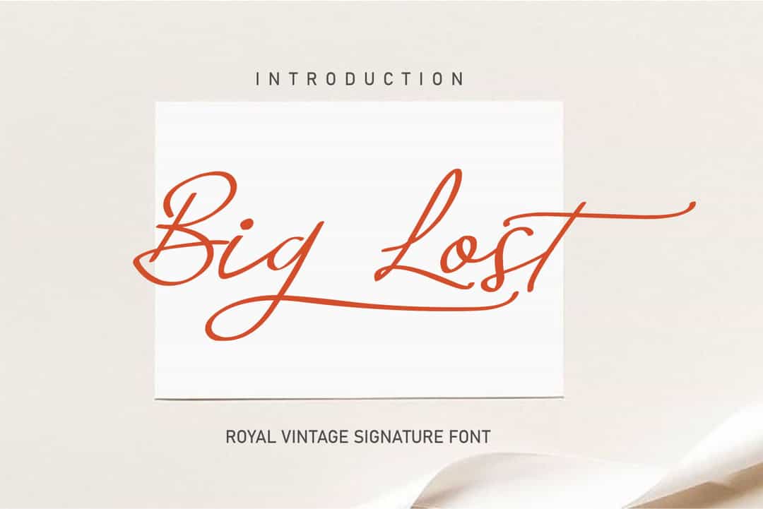 Big Lost Royal Vintage Signature Font Image 1