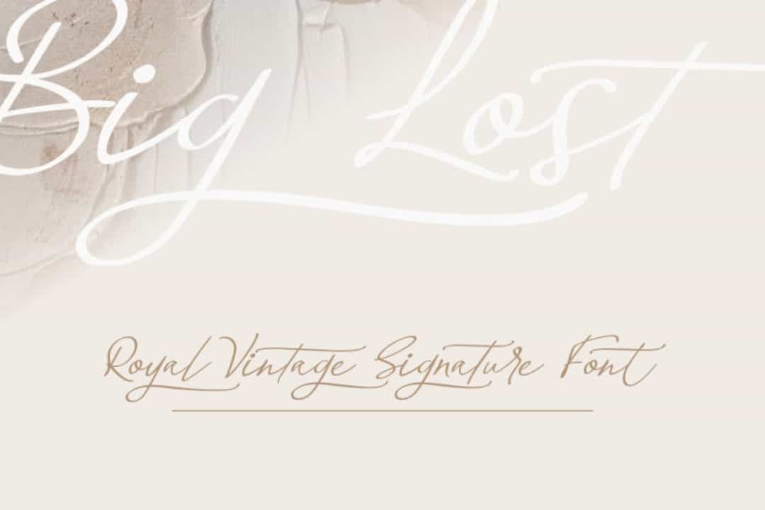 Big Lost Royal Vintage Signature Font Image 3