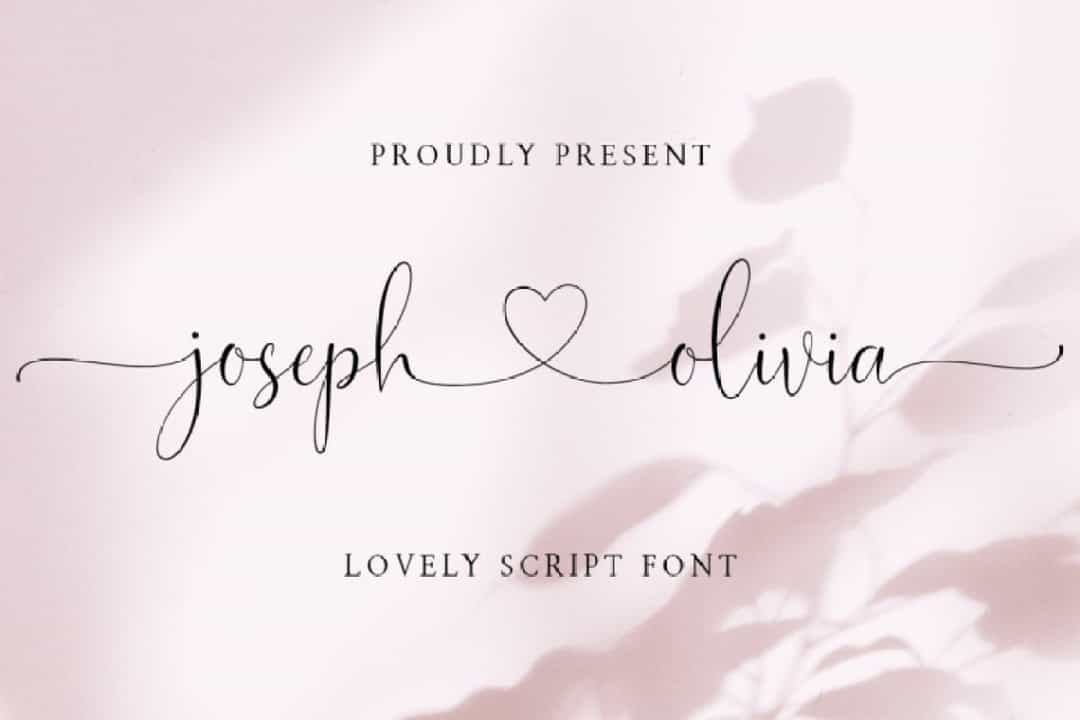 Joseph Olivia Calligraphy Script Font Image 1
