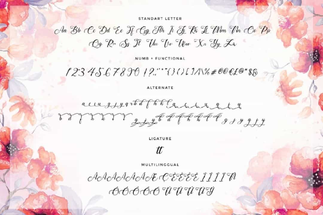 Hello Adelyne Calligraphy Script Font Image 2