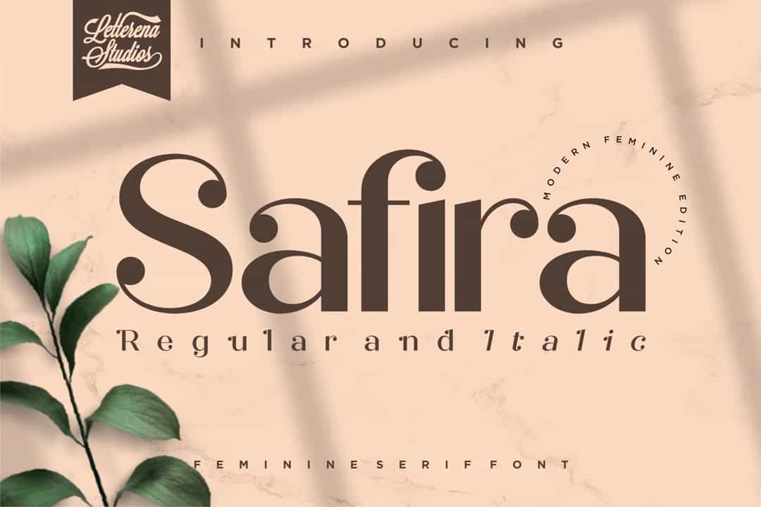 Safira Modern Feminine Serif Font Image 1