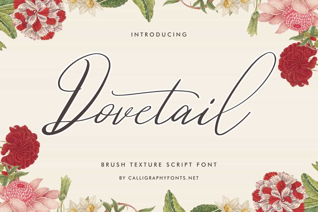 Dovetail Calligraphy Script Font Image 1
