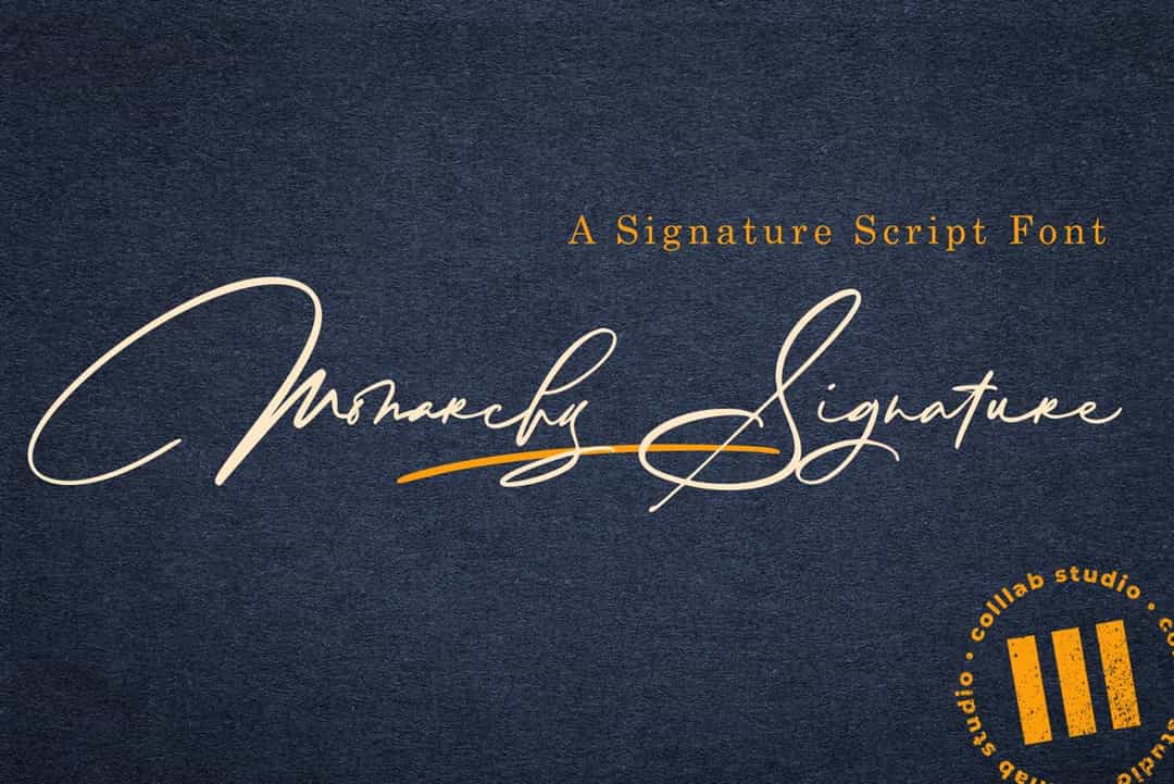 Monarchy Signature Script Font Image 1