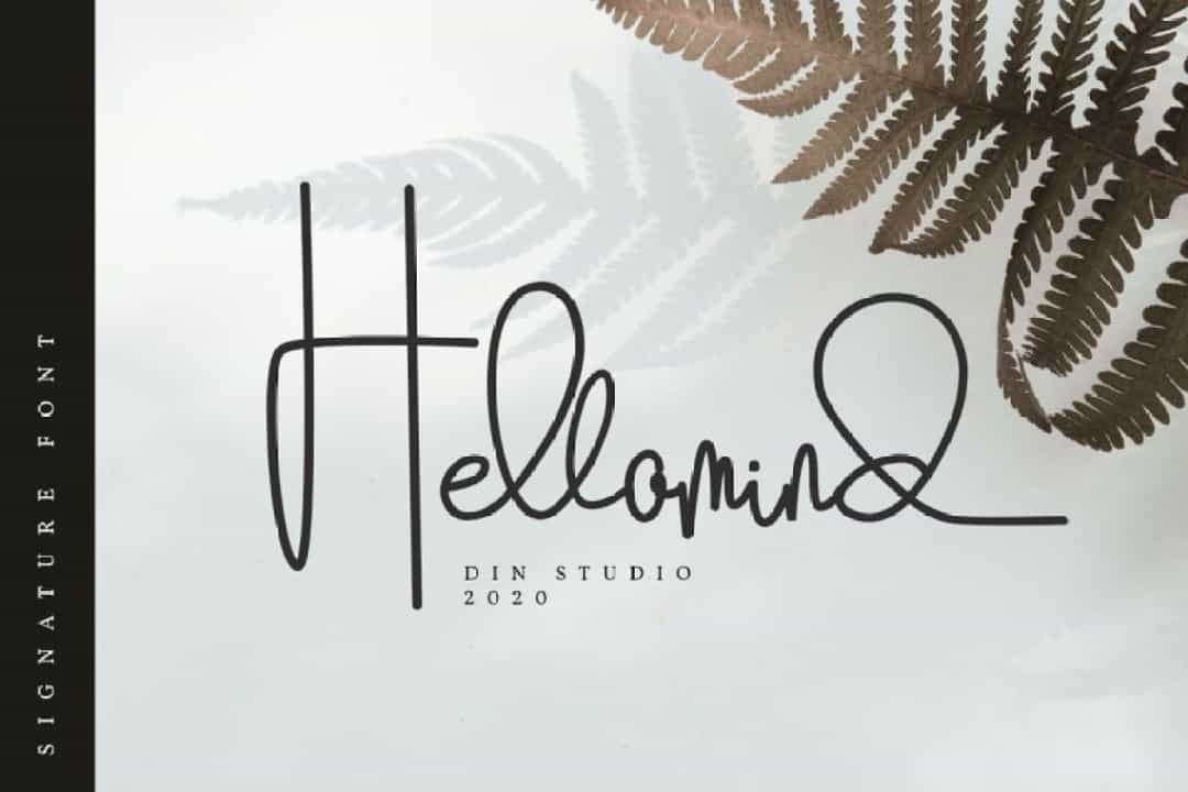 Hellomind Signature Script Font Image 1