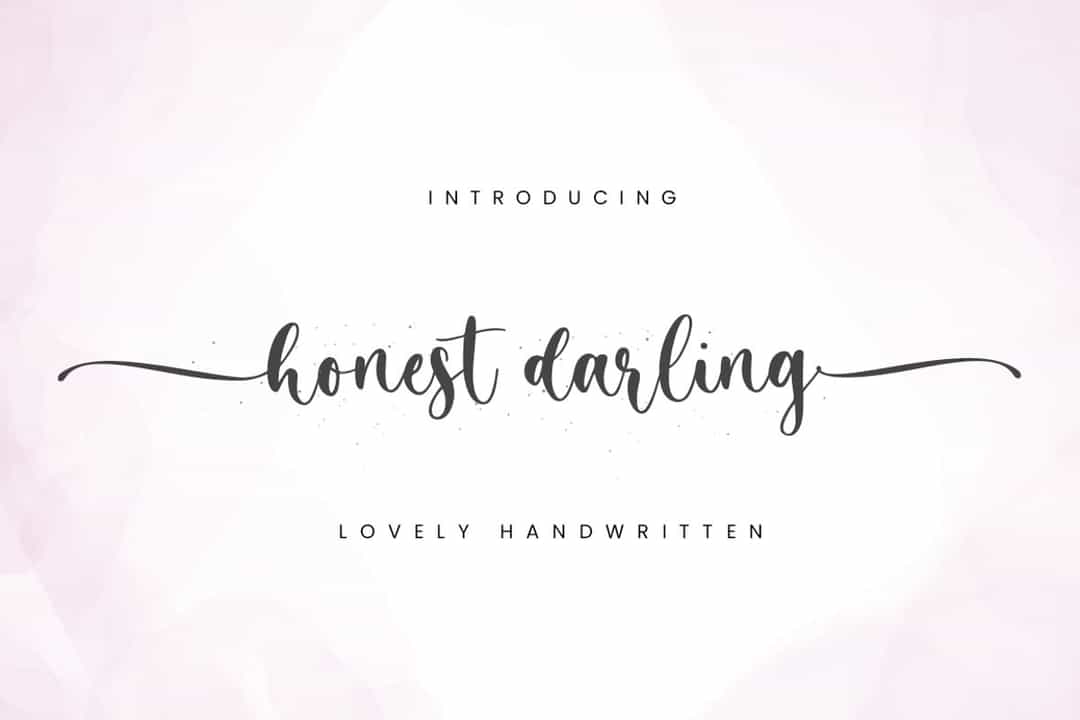 Honest Darling Calligraphy Script Font Image 1