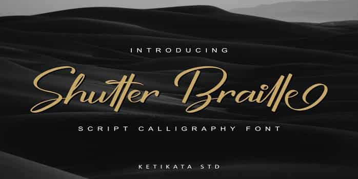 Shutter Braille Font Image 1
