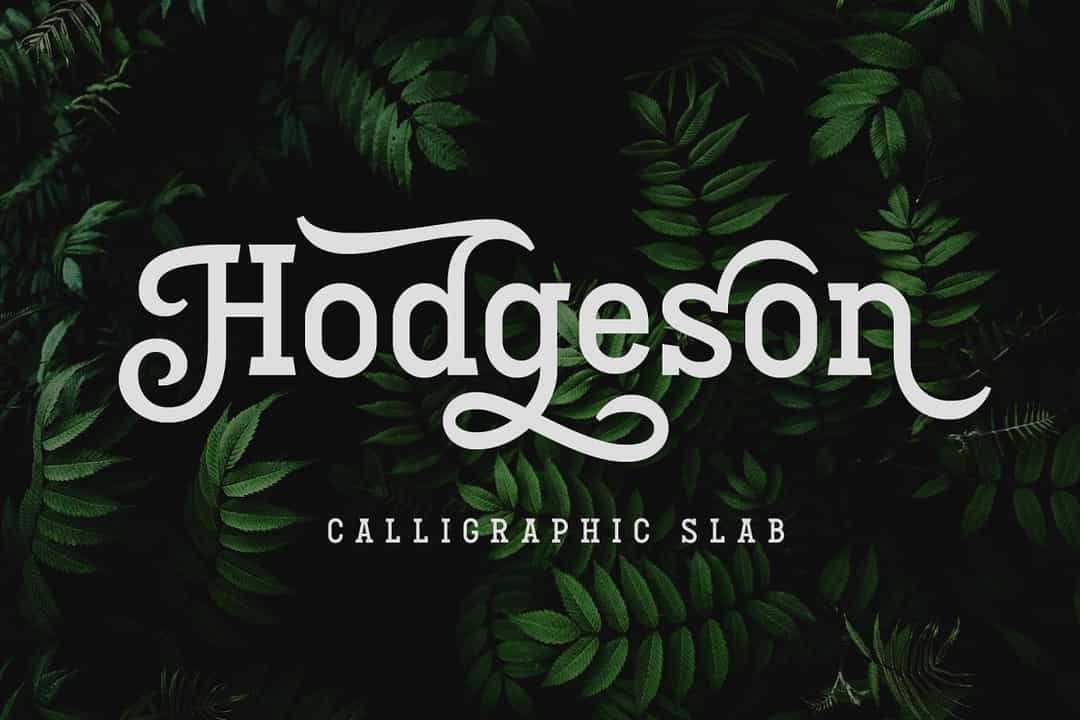 Hodgeson Calligraphy Slab Serif Font Image 1
