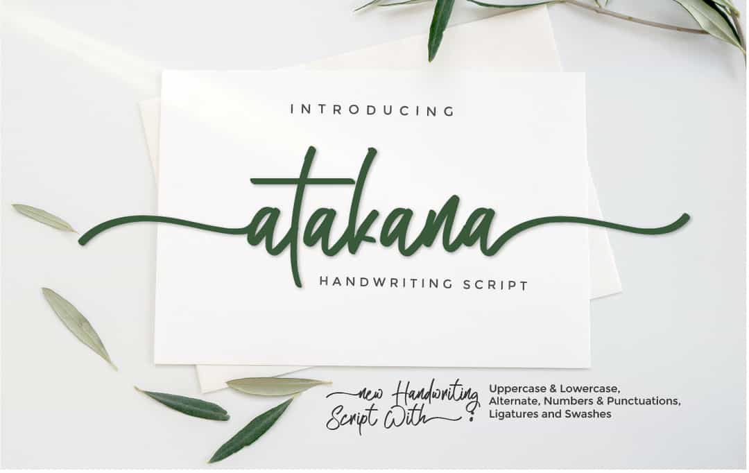 Atakana Handwritten Script Font Image 1