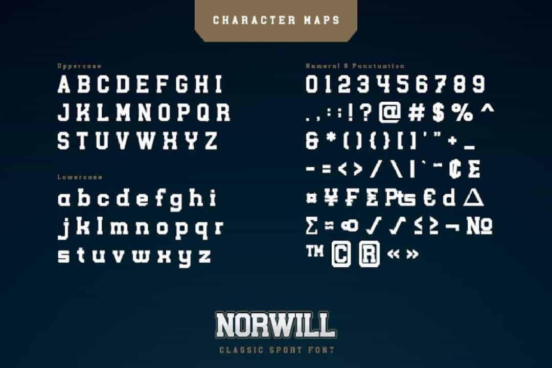 Norwill Classic Sport Display Font Image 3