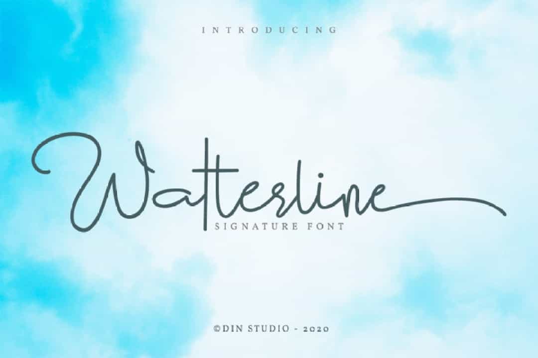 Watterline Elegant Signature Script Font Image 1