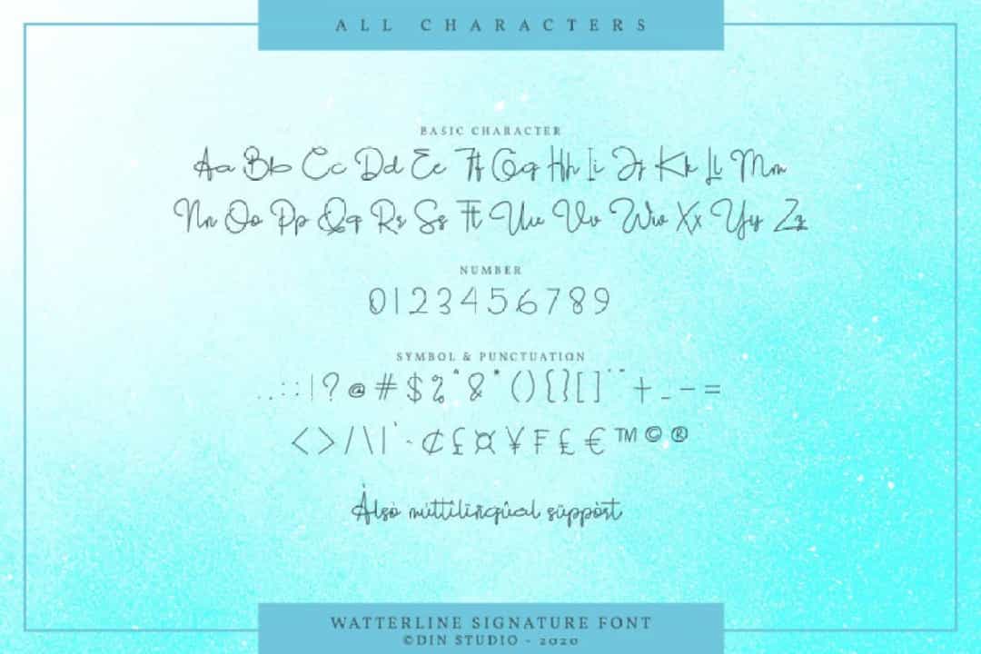 Watterline Elegant Signature Script Font Image 3